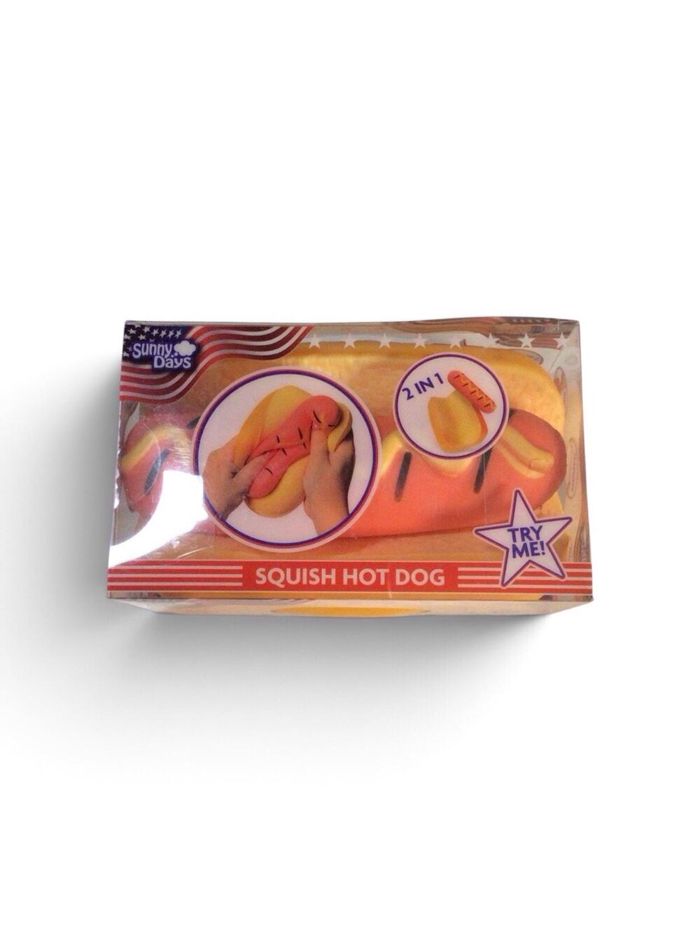2026 Toymendous Sunny Days Hot Dog Squish TikTok VIRAL Summer Squishy Toy 2 In 1